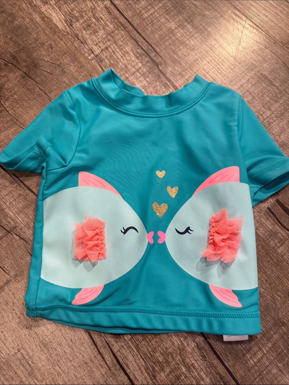 10/$10 Carter's Bright Teal Infant Swim Top size 9 months